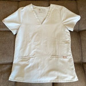 FIGS Dusty Blue Casma top